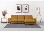 Ecksofa SIT & MORE "Cabana L-Form", gelb (mustard), B:301cm H:84cm T:195cm, 100% Polyester, Sofas, Ecksofa, Recamiere, wahlweise mit Sitztiefen-, Armlehnen- und Kopfteilfunktion