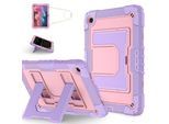 Für Samsung Galaxy Tab A11 Plus Silikon Hybrid PC Holder Hülle Rosa