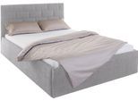 Polsterbett, grau, Liegefläche Länge B: 200cm x 140cm, Höhe Bettseite: 34cm, ohne Matratze, Bezug Bett: 100% Polyester;Bonnell-Federkernmatratze: 51% Polypropylen, 39% Polyester, 10% Baumwolle;Kaltschaummatratze: 100% Polyester, Bezug abnehm- und waschbar bis 60C, WESTFALIA SCHLAFKOMFORT, Betten, Polsterbett, inkl. Bettkasten bei Ausführung mit Matratze