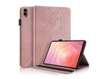 Für Samsung Galaxy Tab S11 Ultra Baum Design Kunstleder Tasche Pink