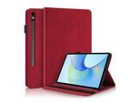 Für Samsung Galaxy Tab S10 Plus / S9 Plus Kunstleder Tasche Rot