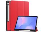 Für Samsung Galaxy Tab S10 FE Plus 3folt Wake UP Tasche Hülle Rot