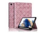 Für Samsung Galaxy Tab A9 Plus Rhombus Muster Kunstleder Tasche Rosa