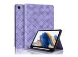 Für Samsung Galaxy Tab A9 Plus Rhombus Muster Kunstleder Tasche Lila