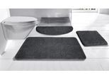 Badematte OTTO HOME "Inga, Badezimmer Teppich, Badvorleger" Gr. 1, grau (anthrazit), H:20mm, Polyester, Badematten, Badematte, Badteppich, unifarben, weich, als halbrund und rechteckig erhältlich