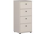 Kommode FORTE "Tempra, Kommode, 4 Schubkästen, Höhe 85,5 cm", beige (kashmir beige), B:38,6cm H:85,5cm T:34,8cm, Sideboards, Kommode, Breite 38,6 cm