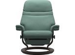 Relaxsessel STRESSLESS "Sunrise", grün (aqua grün paloma), B:79cm H:103cm T:78cm, Leder BATICK: BATICK ist ein leicht korrigiertes, durchgefärbtes und genarbtes Möbelleder, bei dem die meisten Unebenheiten und Spuren in der Regel entfernt wurden.;Leder PALOMA: PALOMA ist ein durchgefärbtes Semianilin-Möbelleder mit natürlicher Narbung.;ROHLEDER Stoff Q2 FARON: Ein fester zuverlässiger Bouclé mit e