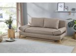 Schlafsofa JOCKENHÖFER GRUPPE "Yann, B: 198 cm, Liegefl. 138x198 cm", beige, B:198cm T:92cm, Korpus: 100% Polyester;Kissen: 100% Polyester, Sofas, Schlafsofa, mit Bettfunktion, Bettkasten & Armteilverstellung