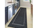 Teppich OTTO HOME "Venedig Bordüre auch als Läufer erhältlich" Gr. 12, schwarz, B:80cm H:3mm L:250cm, Kunstfaser, Teppiche, Teppich, In- und Outdoor geeignet, Sisal-Optik, Wetterfest & UV-beständig
