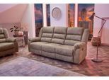 3-Sitzer JOCKENHÖFER GRUPPE "Cleveland, B: 212 cm", grau (grau, braun), B:212cm H:103cm T:93cm, Sofas, 3-Sitzer, mit Relax- & Liegefunktion, Federkern-Polsterung