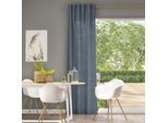 Vorhang NEUTEX FOR YOU "Mara-ECO" Gr. 1, blau (jeansblau), B:144cm H:245cm, Jacquard, Polyester, Gardinen, Vorhang