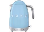 Smeg Wasserkocher 50´s Style, Pastellblau, Metall, 1,7 L, 22.30x28x17.10 cm, automatische Abschaltung, manuelle Trockengehschutz, Überhitzungsschutz, 360°-Sockel, Anti-Rutsch-Füße, ergonomischer Griff, flaches Heizelement, abgedecktes weit aufklappbarer Deckel, herausnehmbarer Filter, Signalton, Temperaturstufen individuell einstellbar, Warmhaltefunktion, Beleuchtung, variable Temperaturauswahl, K