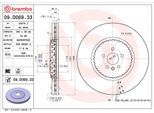 BREMBO Bremsscheibe 09d06933 395mm 36mm für LAND ROVER