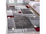 Teppich OTTO HOME "Deblin" Gr. 3, rot, B:120cm H:9mm L:180cm, Kunstfaser, Teppiche, Teppich, weicher Flor, Kurzflor, Karo-Design, modern, geometrisches Muster