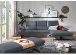 Ecksofa W.SCHILLIG "broadway, Designsofa mit tollem Sitzkomfort", blau (blau z69), B:291cm H:94cm T:164cm, Longlife Xtra-Leder Z69: Das feinnarbige, gedeckte Softleder Z69 besticht durch seine außergewöhnliche Weichheit im trendigen »Vintage-Look«, Hautstärke 0, 9 - 1, 1 mm, Sofas, Ecksofa, Sitztiefenverstellung, Kopfteil- & Seitenteilverstellung, Breite 291cm