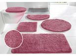 Badematte OTTO HOME "Inga, Badezimmer Teppich, Badvorleger" Gr. 6, rosa (beere), H:20mm, Polyester, Badematten, Badematte, Badteppich, unifarben, weich, als halbrund und rechteckig erhältlich