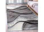 Teppich OTTO HOME "Tritom" Gr. 6, grau, B:200cm H:9mm L:300cm, Kunstfaser, Teppiche, Teppich, mit besonders weichem Flor, Kurzflor, modernes Wellen Muster