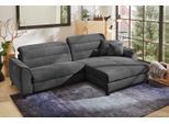 Ecksofa JOCKENHÖFER GRUPPE "Double One L-Form, B: 288 cm, 2x120 cm breite, elektr. Relaxfunktionen", grau, B:288cm T:105cm, Korpus: 100% Polyester;Kissen: 100% Polyester, Sofas, Ecksofa, Kopfteilverstellung, USB-Anschluss & Zierkissen