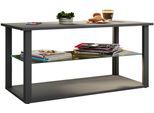 Couchtisch VCM "Holz Sofatisch Couchtisch Glas Tisch Wanilo L", schwarz (anthrazit), B:95cm T:45cm, Tische, Couchtisch