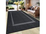 Teppich OTTO HOME "Venedig Bordüre auch als Läufer erhältlich" Gr. 4, schwarz, B:160cm H:3mm L:230cm, Kunstfaser, Teppiche, Teppich, In- und Outdoor geeignet, Sisal-Optik, Wetterfest & UV-beständig