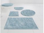 Badematte OTTO HOME "Jos, Badvorleger, Badezimmer Teppich" Gr. 6, blau, H:22mm, Polyester, Badematten, Badematte, Badematten in Pastell-Farben, Badteppich als 3 teiliges Set erhältlich