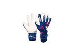 Torwarthandschuhe REUSCH "Attrakt RE:GRIP", Damen, Gr. 10, pink (pink, blau), 56% Elastodien, 34% Polyester, 5% Lederimitat, mehrfarbig, Handschuhe, mit Negative Cut