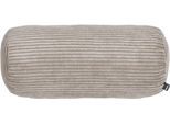 Nackenrolle DONE. "Zoom", grau (taupe), B:25cm H:25cm L:50cm, Obermaterial: 92% Polyester, 8% Nylon, Funktionskissen, Nackenrolle, Nackenrolle aus modernem Kordstoff