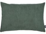 Dekokissen DONE. "Zoom", grün (khaki), B:40cm L:60cm, Obermaterial: 92% Polyester, 8% Nylon, Dekokissen_Sitzkissen_Kissenhüllen, Kissenhülle aus modernem Cordstoff