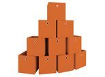 Faltbox VCM "10er Set Faltbox Klappbox Aufbewahrungsbox Boxas", orange, B:27cm T:27cm, Aufbewahrungsboxen