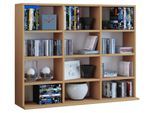 Standregal VCM "Holz CD DVD Standregal Bücherregal Regal Megosa L", braun (buche), B:102cm T:23cm, Regale, Standregal