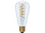 SEGULA LED-Leuchtmittel "LED Rustika Curved Spirale klar", transparent, L:145cm Ø:65cm, Leuchtmittel, dimmbar, E27, Rustika Curved Spirale, klar