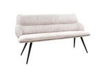 Mid.you Sitzbank Cord, Beige, Metall, Textil, 3-Sitzer, 163x85x67 cm, Esszimmer, Bänke, Sitzbänke