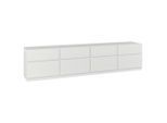 Mid.you Lowboard Bern, Weiß, Holzwerkstoff, 4 Schublade(n) Schubladen, 225x52.5x40 cm, Fsc, stehend, Wohnzimmer, Wohnwände, Lowboards, Lowboards stehend