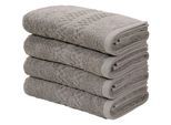 Handtuch OTTO HOME "Regona, Handtücher 50x100cm, flauschig und weich, 500gr/m²", grau, B:50cm L:100cm, Frottier, Obermaterial: 100% Baumwolle, Handtücher, Handtuch, Premium Handtücher mit Bordüre, Set, 100% Baumwolle, 5 Jahre Garantie, Topseller