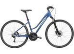 Crossrad KROSS "KROSS Crossbike Evado 6.0 28" blau 27 Gänge" Gr. 48, blau (blau, schwarz), Fahrräder, Damen, 48cm, 28 Zoll (71,12cm) hinten: 28 Zoll (71,12cm), Crossrad