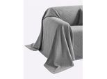 Tagesdecke PEREIRA DA CHUNA Gr. 3, grau, B:220cm L:250cm, 100% Baumwolle, Tagesdecken, Tagesdecke