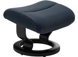 Fußhocker STRESSLESS "View", blau (oxford blau paloma), B:57cm H:40cm T:47cm, Leder BATICK: BATICK ist ein leicht korrigiertes, durchgefärbtes und genarbtes Möbelleder, bei dem die meisten Unebenheiten und Spuren in der Regel entfernt wurden.;Leder PALOMA: PALOMA ist ein durchgefärbtes Semianilin-Möbelleder mit natürlicher Narbung.;ROHLEDER Stoff Q2 FARON: Ein fester zuverlässiger Bouclé mit einem