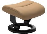 Fußhocker STRESSLESS "View", beige (sand paloma), B:57cm H:40cm T:47cm, Leder BATICK: BATICK ist ein leicht korrigiertes, durchgefärbtes und genarbtes Möbelleder, bei dem die meisten Unebenheiten und Spuren in der Regel entfernt wurden.;Leder PALOMA: PALOMA ist ein durchgefärbtes Semianilin-Möbelleder mit natürlicher Narbung.;ROHLEDER Stoff Q2 FARON: Ein fester zuverlässiger Bouclé mit einem struk