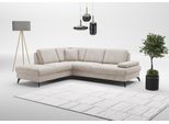 Ecksofa SIT & MORE "Morris Jubi L-Form, B: 238 cm", beige (creme), B:238cm H:83cm T:202cm, 100% Polyester, Sofas, Ecksofa, mit Armteilfunktion & 1 Zierkissen, optional Bettfunktion