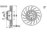 ATE Bremsscheibe 24.0136-0117.2 vorne links zweiteilig 374,0mm für BMW 34112282805