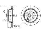 ATE Bremsscheibe 24011002121 voll 238mm 10mm für HONDA ROVER