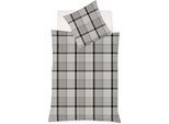 Bettwäsche FLEURESSE "Lech 4385", grau, B/L: 155cm x 200cm, 1 Stk., 1 Stk., Flanell, B/L: 80cm x 80cm, 2 Stk., Flanell, Obermaterial: 100% Baumwolle, Bettwäsche, Bettwäsche, Edelflanell, Baumwolle, in Gr. 135x200, 155x220, 200x200cm
