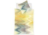 Bettwäsche FLEURESSE "Bed Art S", beige (safari), B/L: 155cm x 220cm, 1 Stk., 1 Stk., Mako-Satin, B/L: 80cm x 80cm, 2 Stk., Mako-Satin, Obermaterial: 100% Baumwolle, Bettwäsche, Bettwäsche, Mako Satin-Bettwäsche aus 100% Baumwolle