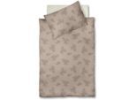 Bettwäsche FLEURESSE "Lech 4232", beige (sand), B/L: 135cm x 200cm, 1 Stk., 1 Stk., Jacquard-Flanell, B/L: 80cm x 80cm, 2 Stk., Jacquard-Flanell, Obermaterial: 100% Baumwolle, Bettwäsche, Bettwäsche, Jacquard Flanell, Baumwolle, in Gr. 135x200, 155x220, 200x200cm