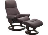 Fußhocker STRESSLESS "View", rot (bordeaux paloma), B:57cm H:40cm T:47cm, Hocker, Fußhocker, mit Classic Base,Gestell Wenge