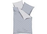 Wendebettwäsche KAEPPEL "La Ville", grau (taube), B/L: 135cm x 200cm, 1 Stk., 1 Stk., Mako-Satin, B/L: 80cm x 80cm, 2 Stk., Mako-Satin, Obermaterial: 100% Baumwolle, Bettwäsche, Wendebettwäsche