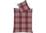 Bettwäsche FLEURESSE "Lech 4112", rot, B/L: 200cm x 200cm, 1 Stk., 1 Stk., Flanell, B/L: 80cm x 80cm & 80cm x 80cm, 3 Stk., Flanell, Obermaterial: 100% Baumwolle, Bettwäsche, Bettwäsche, Edelflanell, Baumwolle, in Gr. 135x200, 155x220, 200x200cm