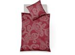Bettwäsche FLEURESSE "Lech 4312", rot, B/L: 200cm x 220cm, 1 Stk., 2 Stk., Jacquard-Flanell, B/L: 80cm x 80cm & 80cm x 80cm, 3 Stk., Jacquard-Flanell, Obermaterial: 100% Baumwolle, Bettwäsche, Bettwäsche, Jacquard Flanell, Baumwolle, in Gr. 135x200, 155x220, 200x200cm