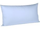 Kissenbezug FLEURESSE "Colours Mako Satin, 100% Baumwolle, mit Reißverschluss", blau (bleu), B:40cm L:80cm, Mako-Satin, Mako-Satin, Kissenbezüge, Kissenbezug, Mako Satin, glänzend, glatt, Premium Qualität