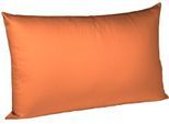 Kissenbezug FLEURESSE "Colours Mako Satin, 100% Baumwolle, mit Reißverschluss", orange (terrakotta), B:40cm L:60cm, Mako-Satin, Mako-Satin, Kissenbezüge, Kissenbezug, Mako Satin, glänzend, glatt, Premium Qualität